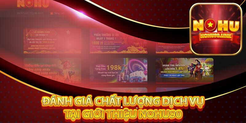 Đánh giá chất lượng dịch vụ tại giới thiệu Nohu90